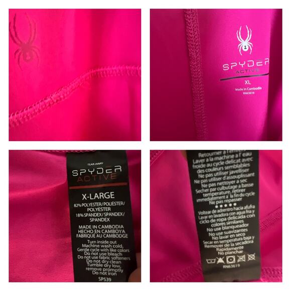 Spyder Activewear Tank Mini Dress Romper In Pink Size XL - Picture 5 of 9